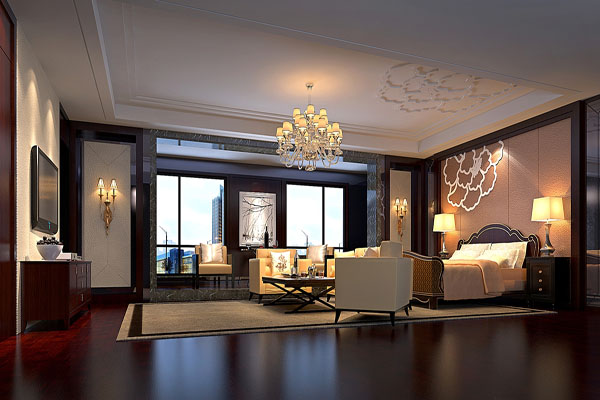 北京翰翔寫(xiě)字樓裝修金色裝修效果圖